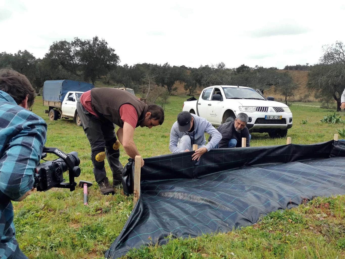 Armadilhas recolectoras para monitorização da erosão do solo.